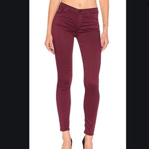 Maroon Hudson skinny jeans